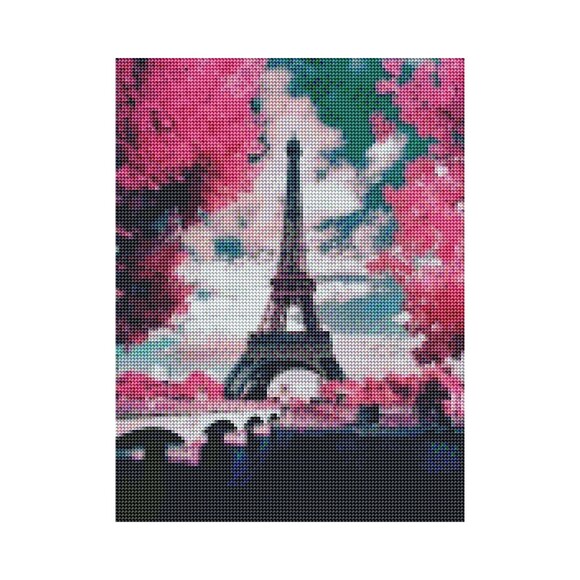 Paris Full Drill Diamond Painting Kit 5D Diamond Painting Cross Stitch, 30x40cm - Picture 2 of 6